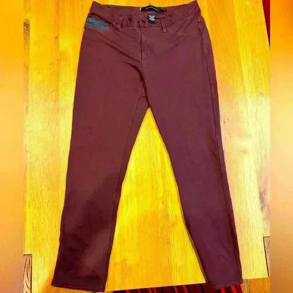 Calvin Klein legging like burgundy pants with pockets - Size 12 - Picture 1 of 5